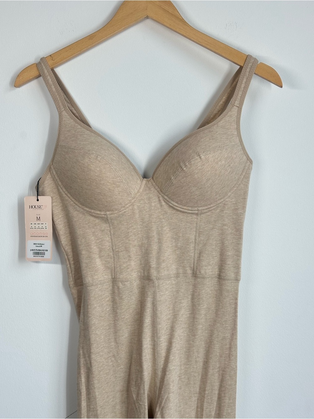 House of CB London Kalani Shapewear Catsuit/Jumpsuit in Biscuit color, size M